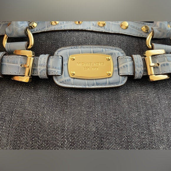 MICHAEL KORS Hamilton Studded Tote Bag - Dark Denim - Picture 11 of 11